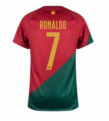 Portugalia Cristiano Ronaldo #7 Koszulka Podstawowych MŚ 2022 Krótki Rękaw